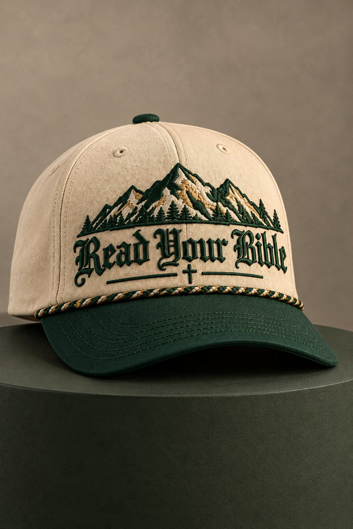 Read Your Bible premium embroidered Christian hat - product photo 1 | The Faith Shop