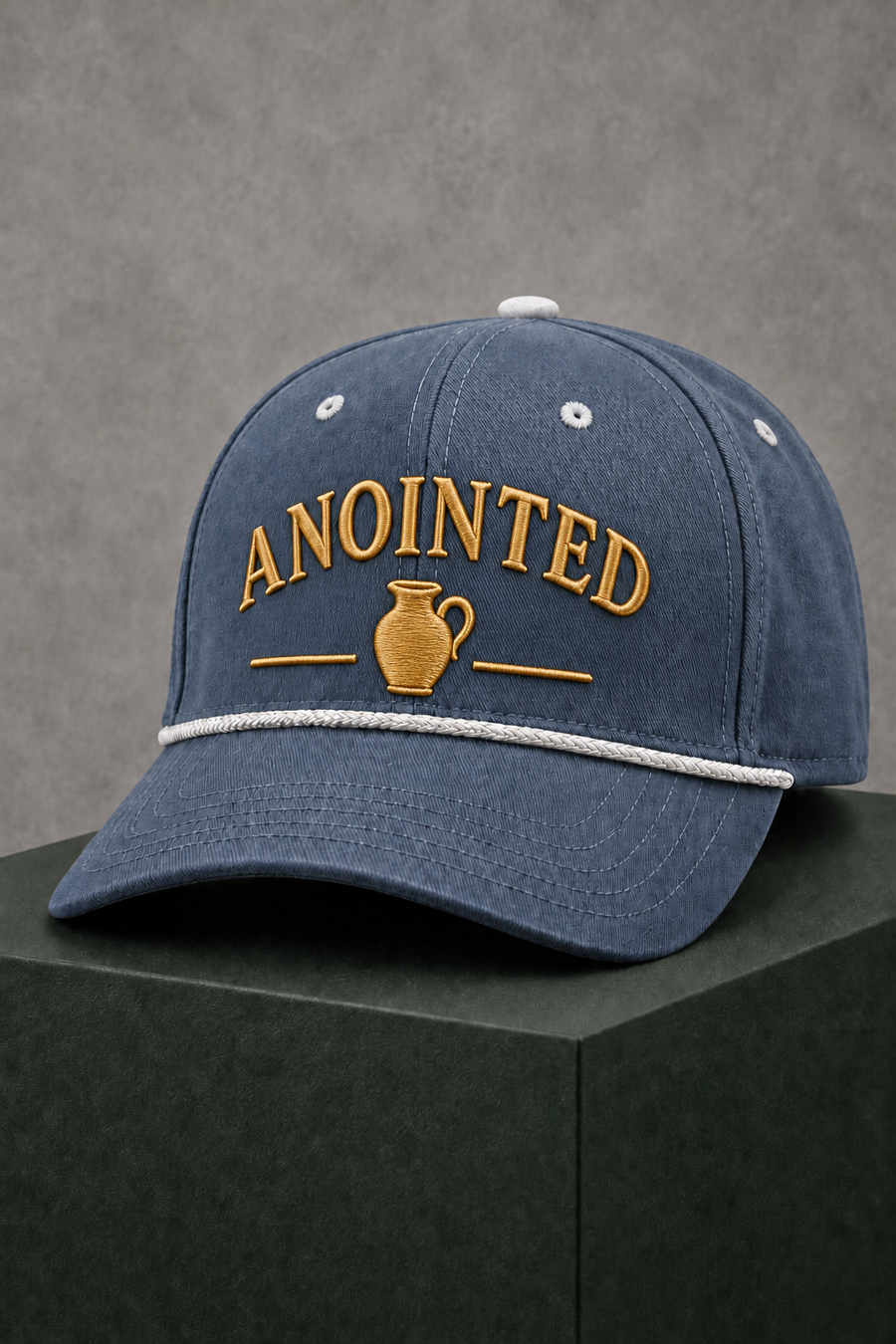 ANOINTED hat - Light Blue/White