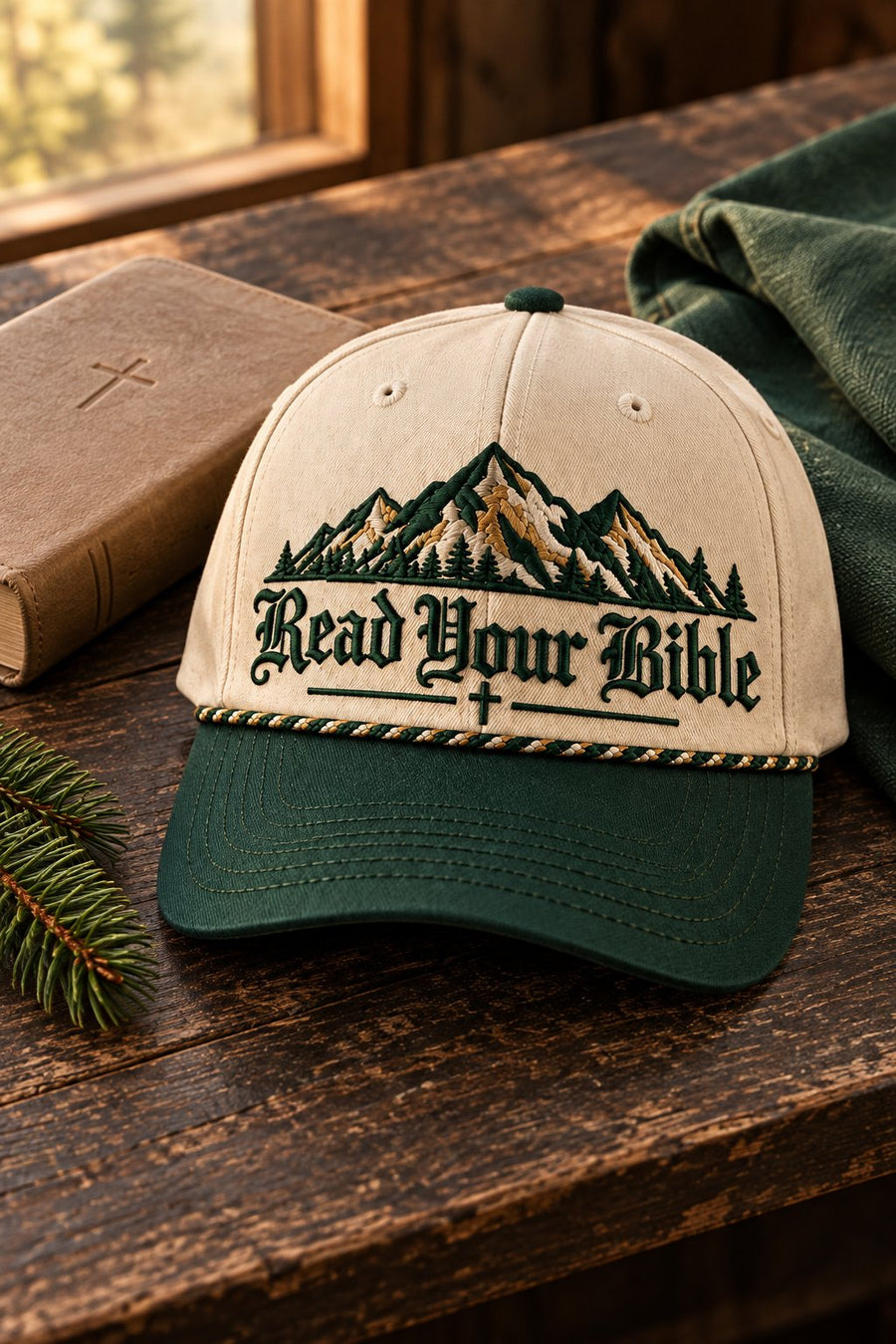 Read Your Bible premium embroidered Christian hat - product photo 3 | The Faith Shop